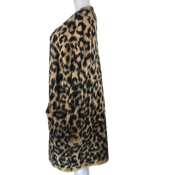 Torrid Insider Long Line Lepard Print Tight Knit Open Cardigan Women's 4-4X NWT - Picture 2 of 6